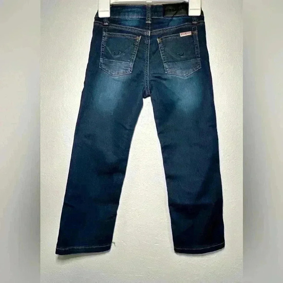 156. Hudson Girls/ Boys Jeans Pants Sz 4T Logo Patch Stitch Pocket - Picture 3 of 5